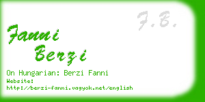 fanni berzi business card